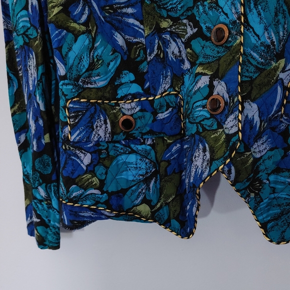Vintage Nu Mode Quilted Floral Blazer - Picture 4 of 7